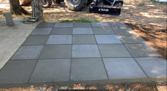 Stamped concrete patio in Williamson County